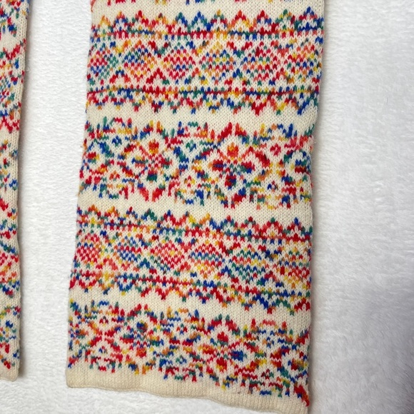 J. Crew Wool Fair Isle Scarf Winter Ski Multicolor PreppyGossip Girl Aspen Layer - Picture 5 of 10